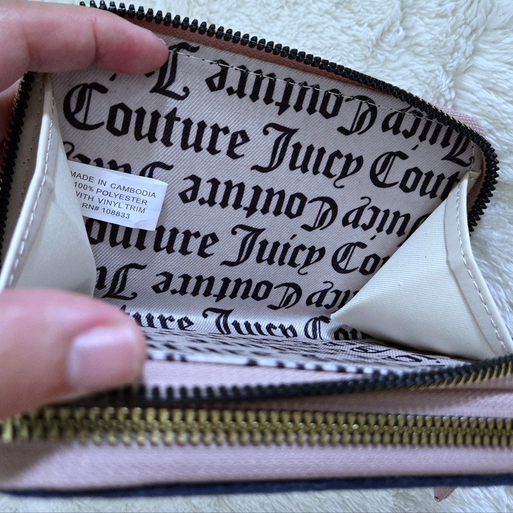 Juicy🍊 Couture "Retro Vibe" Double✌️ Medium Zip Around Wallet - NWT - Picture 12 of 16